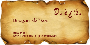 Dragan Ákos névjegykártya