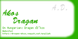 akos dragan business card